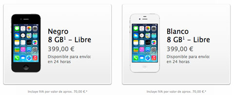 iPhone 4S a la venta en España