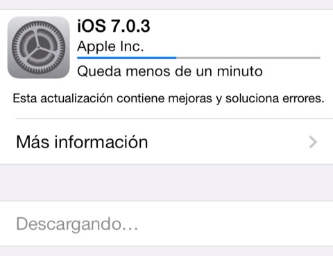 Actualizando a iOS 7.0.3