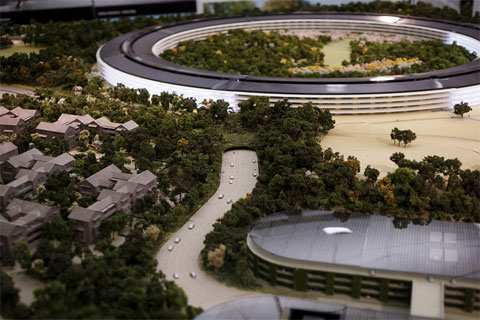 Maqueta de las futuras oficinas de Apple