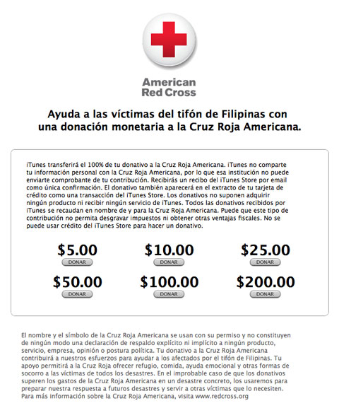 Donaciones a Cruz Roja