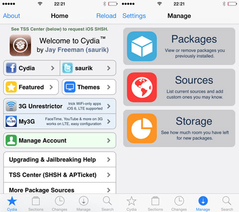 Cydia 1.1.9 para iOS 7