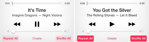 App de Música en iOS 7.1 beta 3