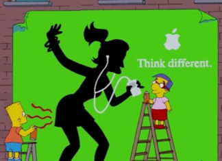Los Simpsons parodiando a Apple