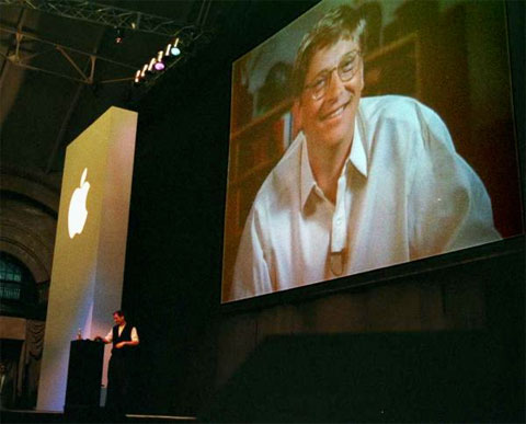 Bill Gates en la MacWorld de 1997
