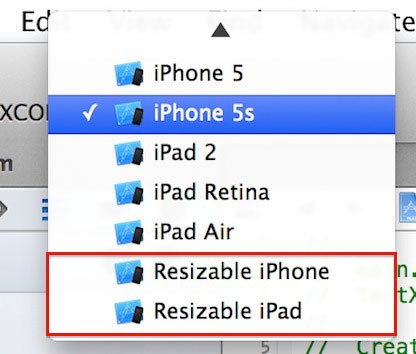 Resizable iPhone o iPad como nuevas opciones