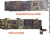 Supuesta placa base del iPhone 6 comparada con la del iPhone 5S