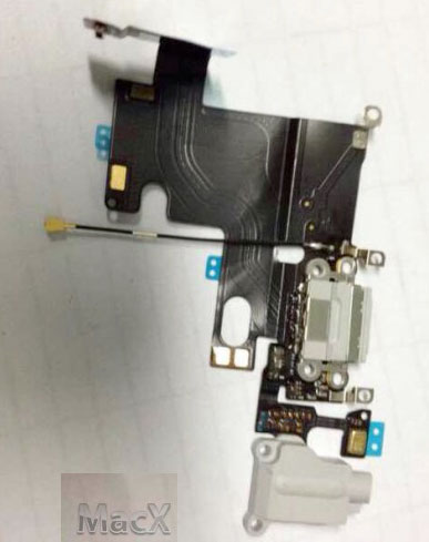 Supuesta pieza conector Lightning y minijack del iPhone 6