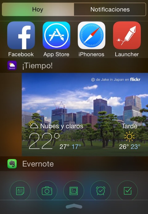 Widgets de iOS 8