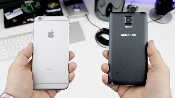iPhone 6 Plus y Galaxy Note 4