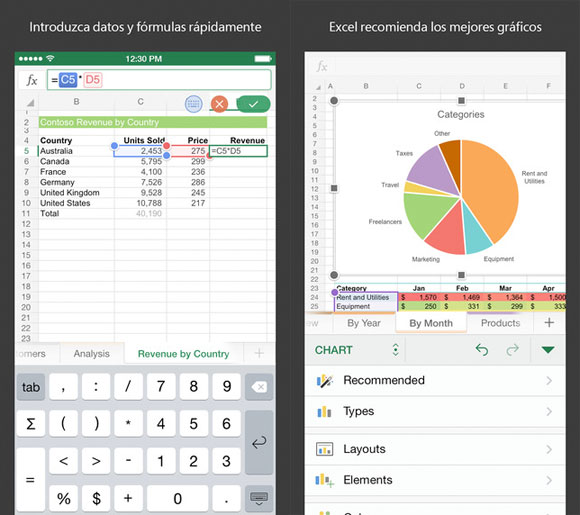 Excel para iPhone