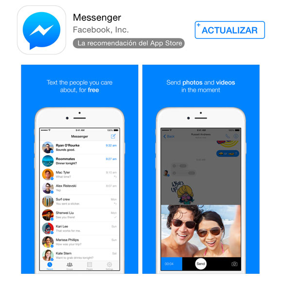 Messenger lista para actualizar
