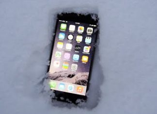 iPhone en la nievve