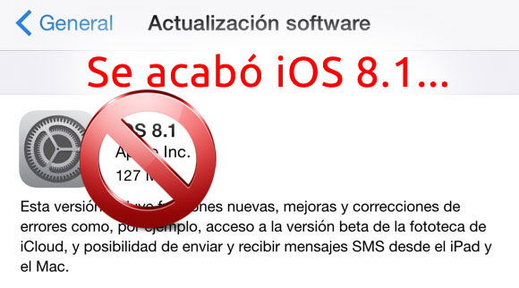Se acabó iOS 8.1