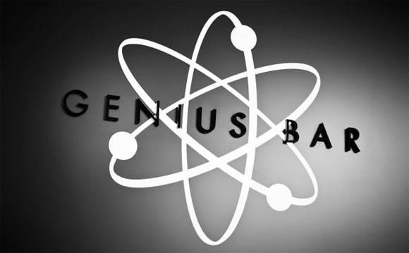 Símbolo del átomo en el Genius Bar