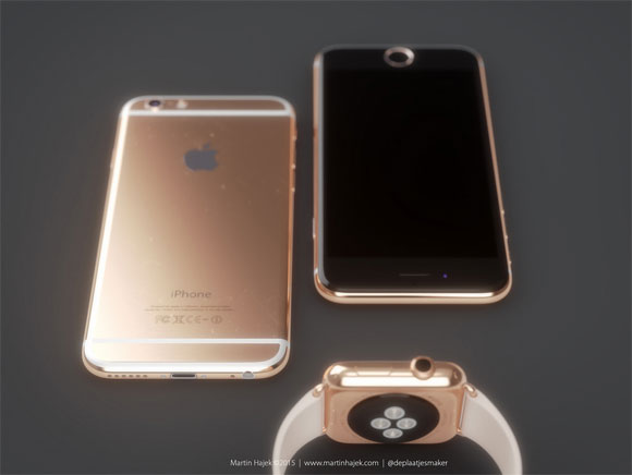 Concepto de diseño de iPhone 6 oro rosa