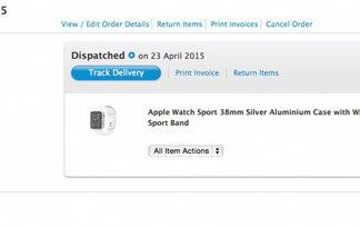 Envío del Apple Watch