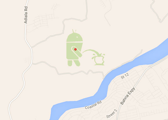 Android y Apple en Google Maps