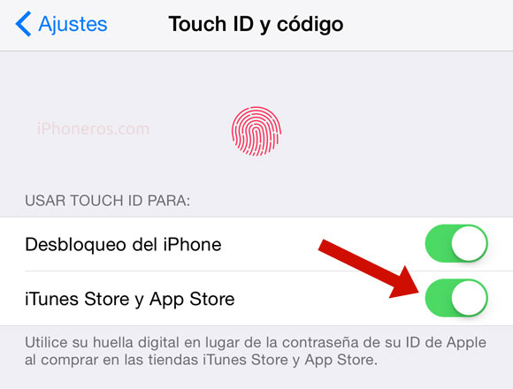 Touch ID en la App Store