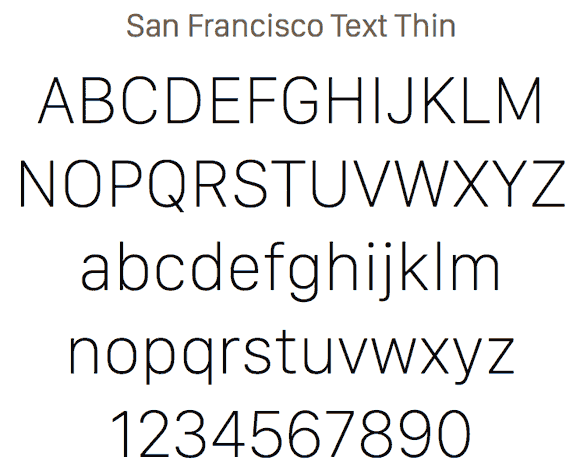 Tipo de letra San Francisco