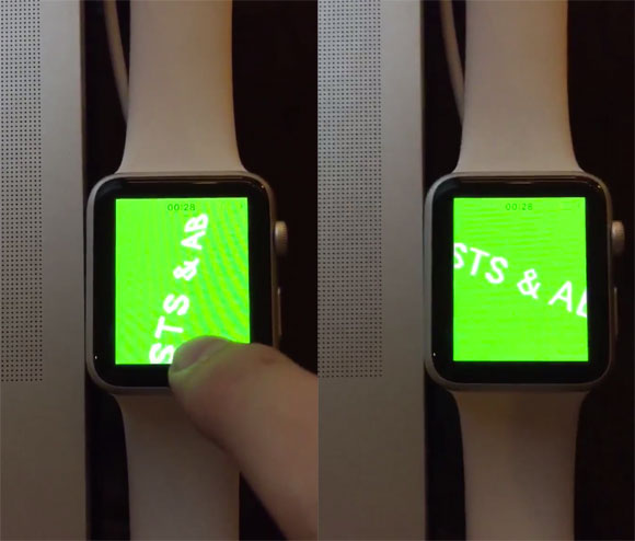 Apple Watch ejecutando un objeto 3D