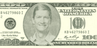 Billete de 100 dólares de Tim Cook