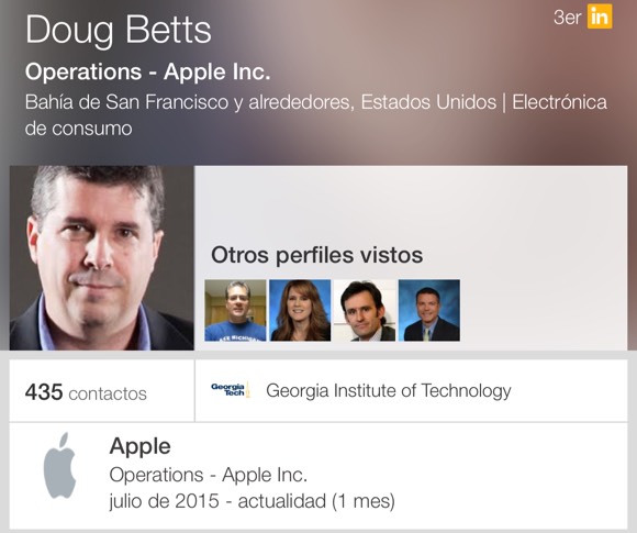 Perfil de Doug Betts en LinkedIn