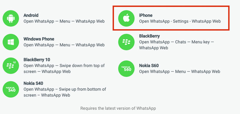Whatsapp web para iPhone