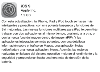 iOS 9 ya disponible