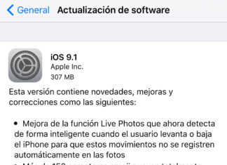Actualización a iOS 9.1