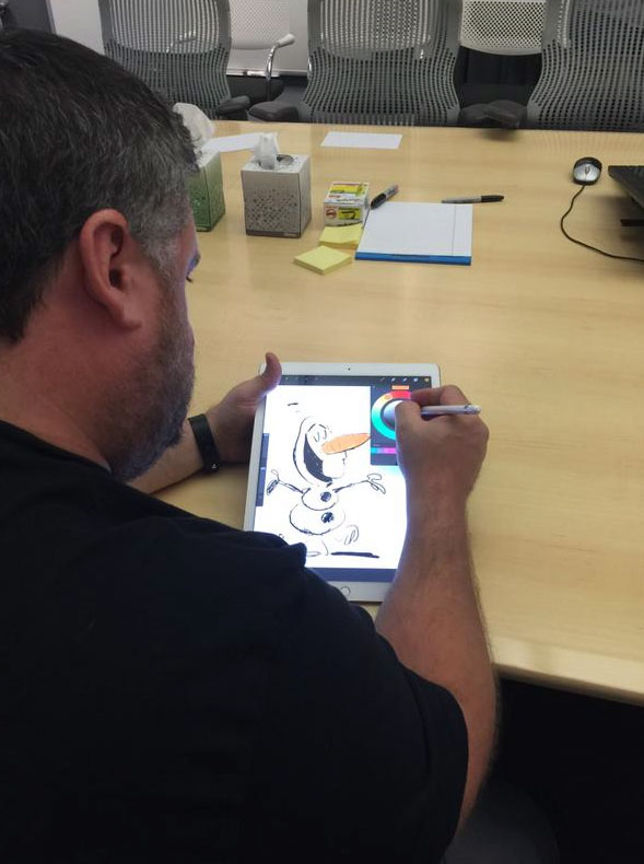 Olaf en el iPad Pro