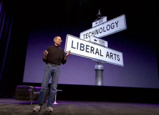 Steve Jobs hablando de la intersección arte y la tecnología