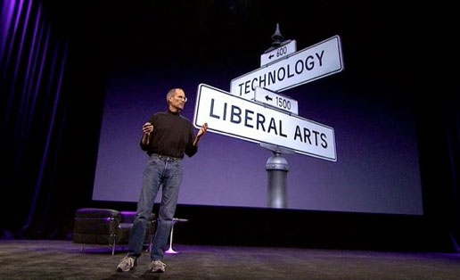 Steve Jobs hablando de la intersección arte y la tecnología