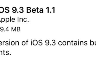 iOS 9.3 beta 1.1