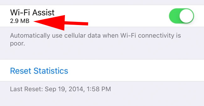 iOS 9.3 nos muestra el consumo de datos con la Asistencia para Wi-Fi