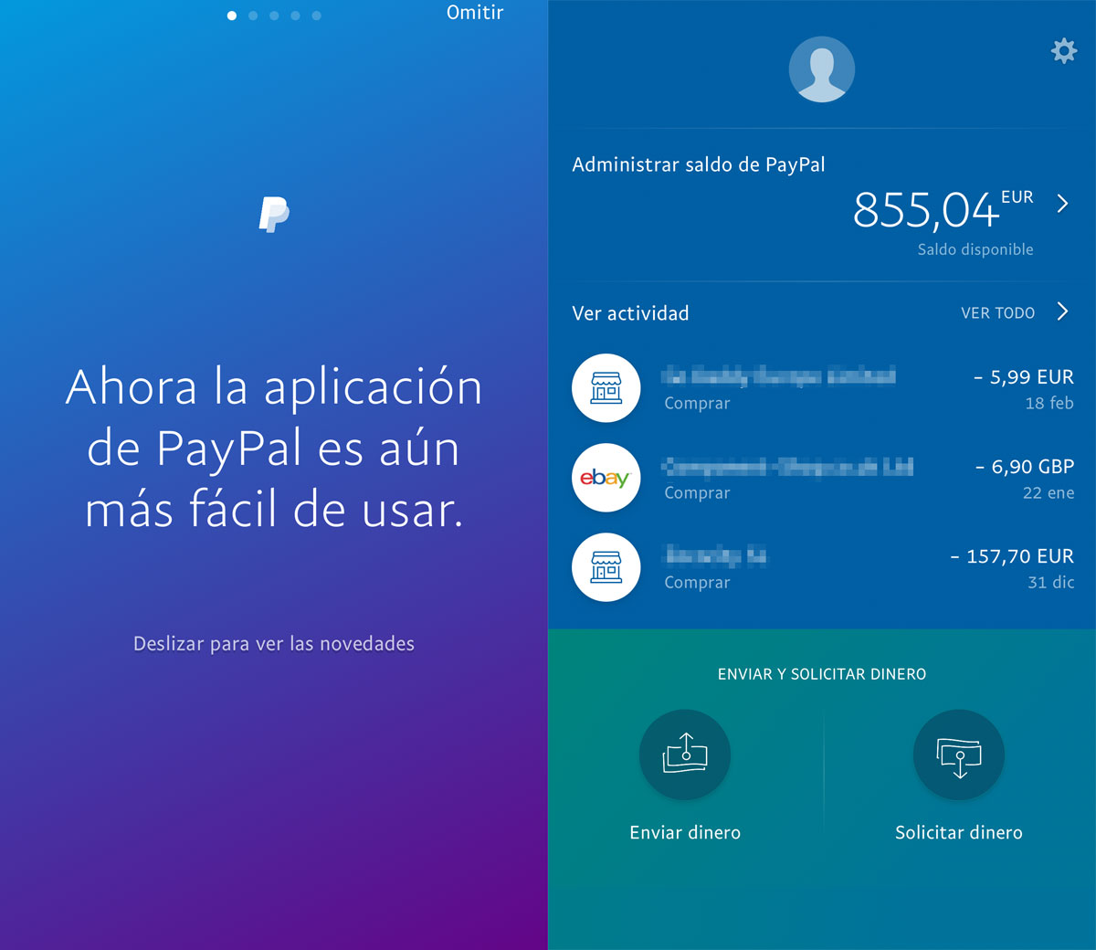 Nueva App de PayPal