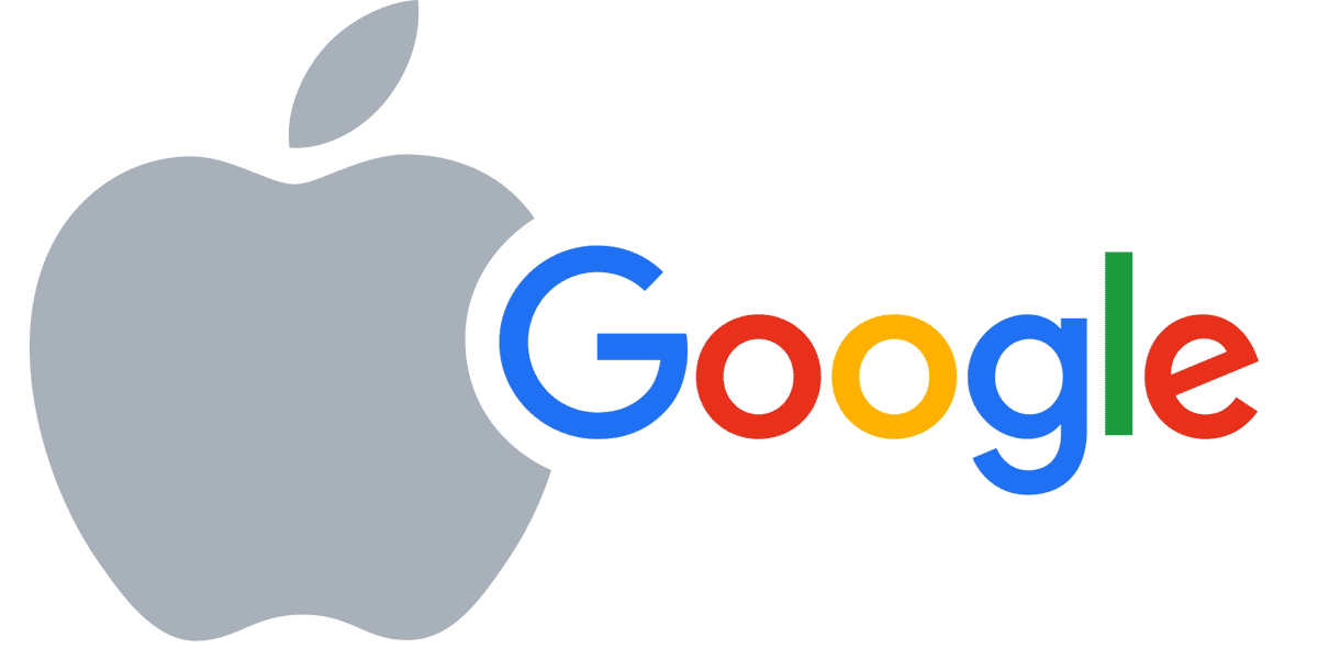 Logo de Apple y Google