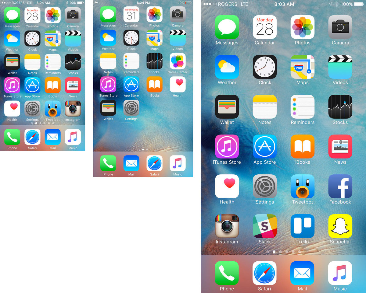 Springboard en todos los tamaños de iPhone