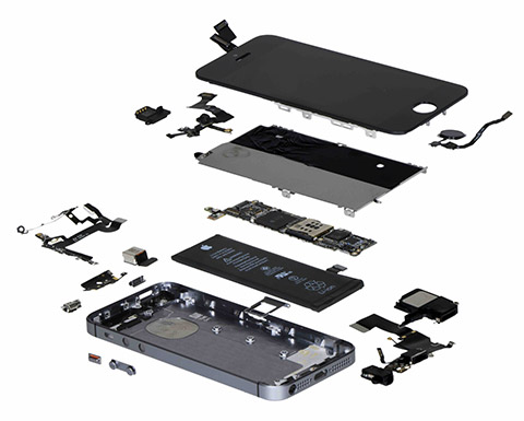 Todos los componentes del iPhone SE