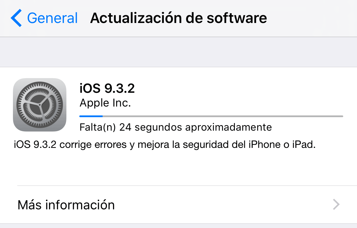 Versión final de iOS 9.3.2