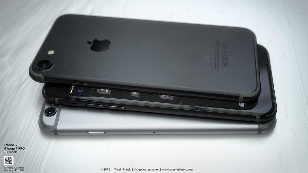 Concepto de diseño de iPhone 7 gris espacial oscuro de Martin Hajek