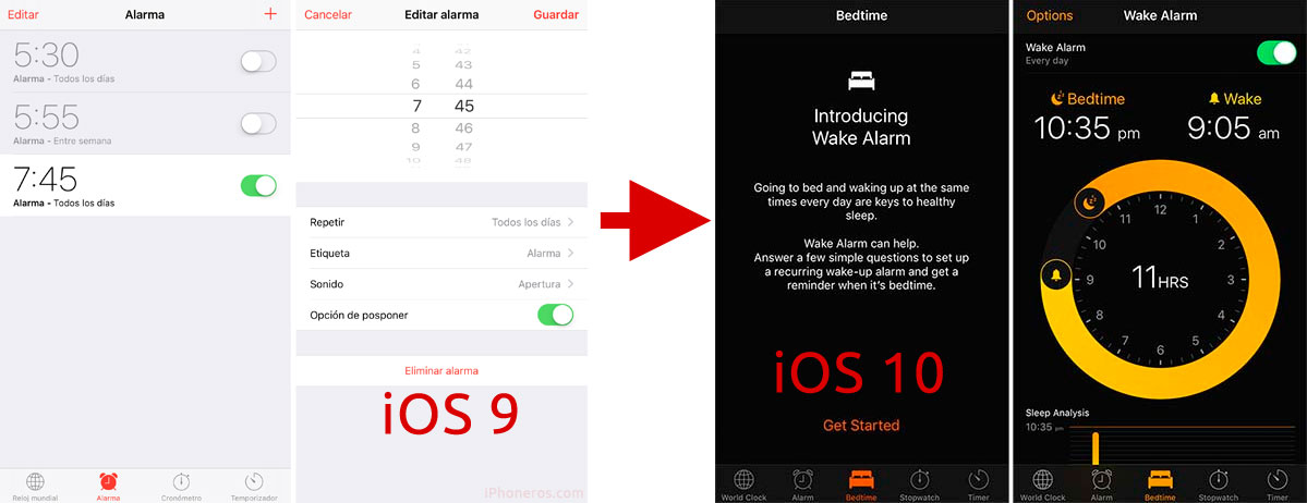 Nueva App de Alarma en iOS 10