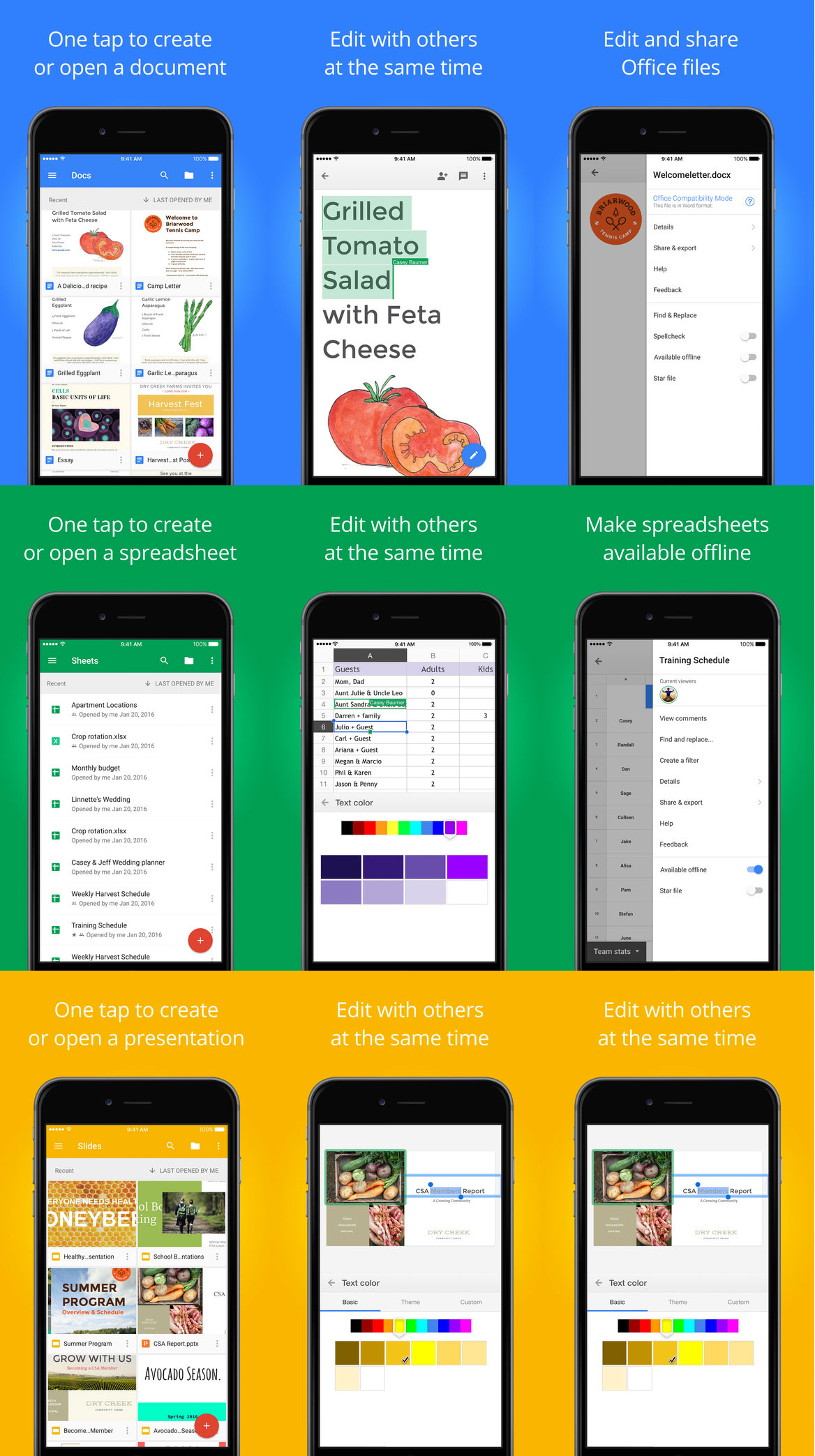 Apps ofimáticas de Google