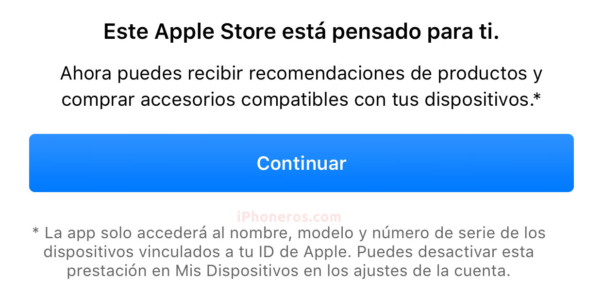 Compras recomendadas en la App de la Apple Store