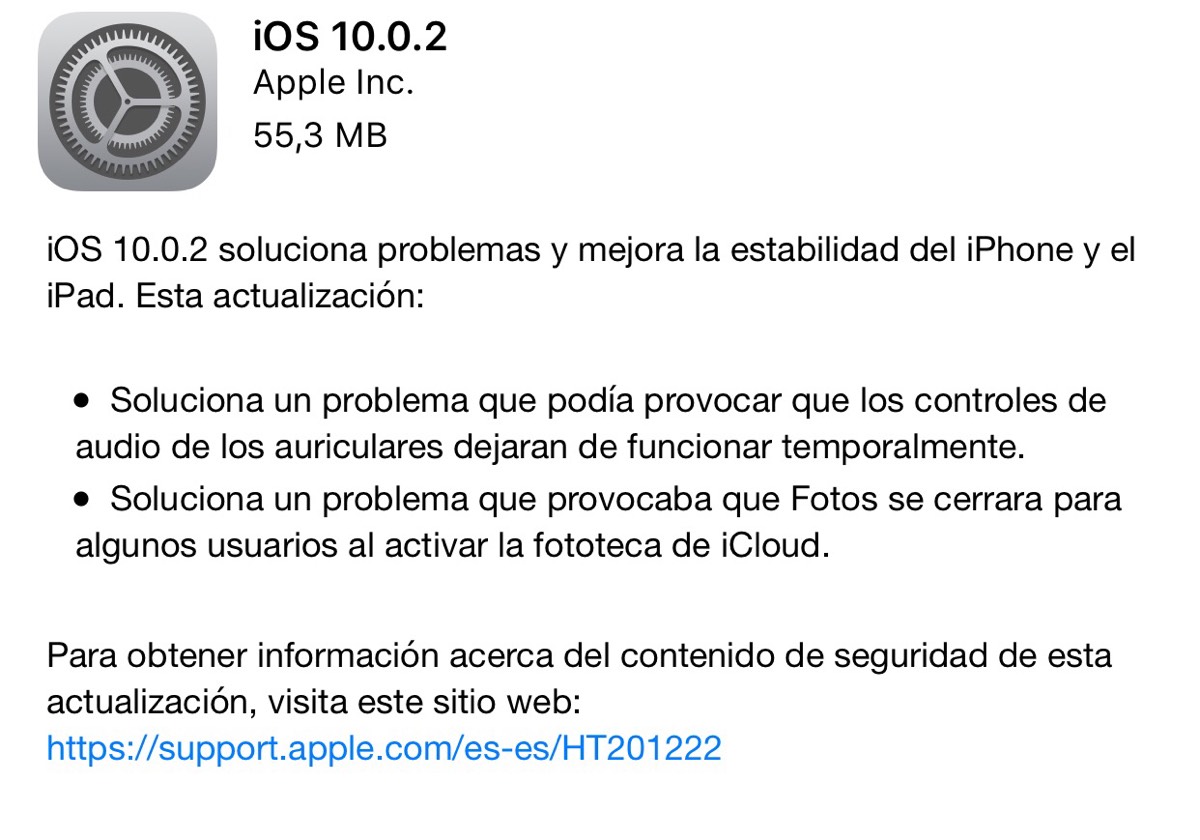 iOS 10.0.2