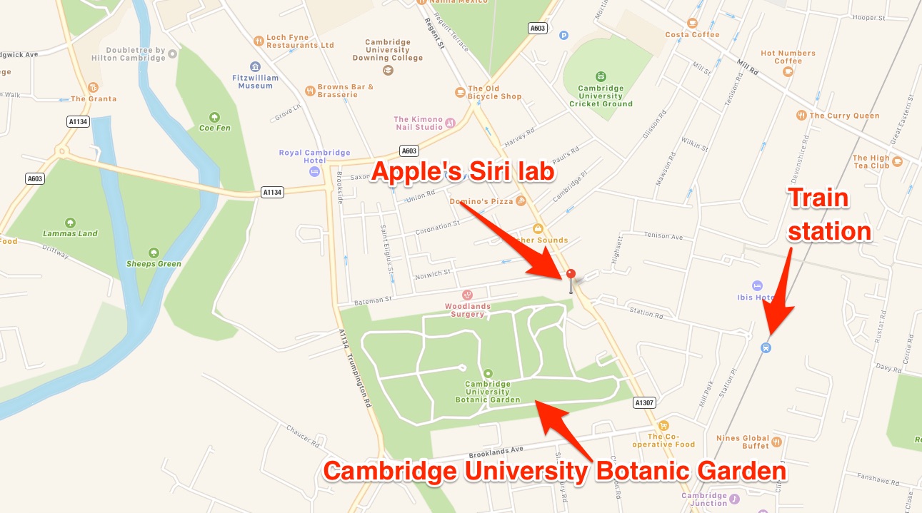 OfIcinas de Apple y VocalIQ en Cambridge