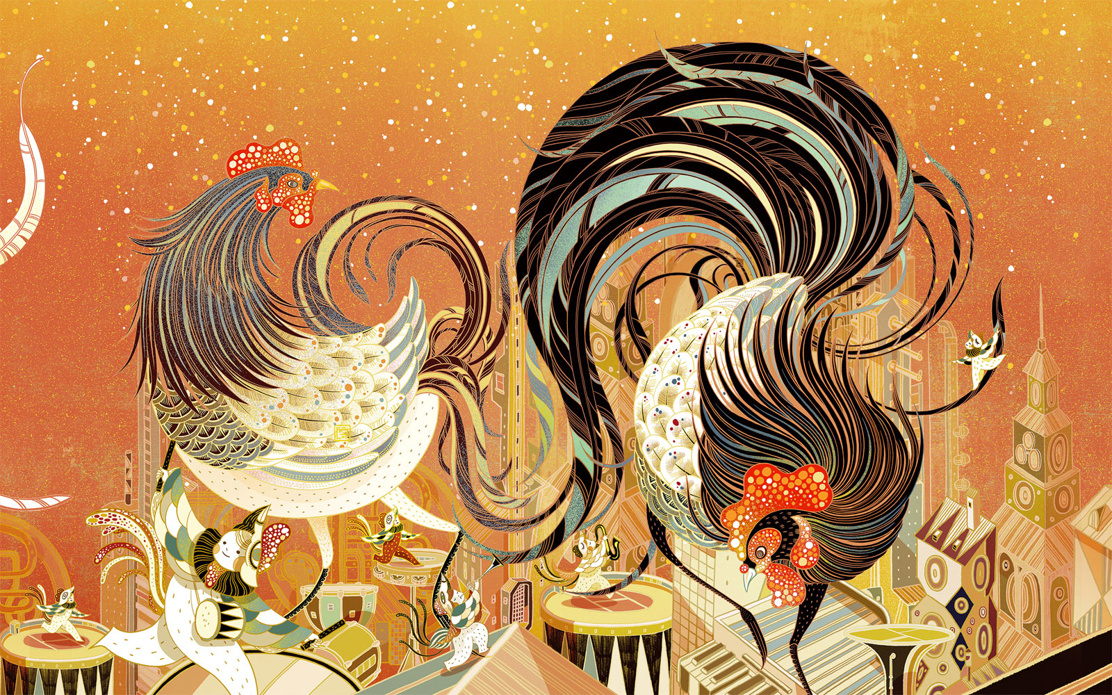 Lucky rooster de Victo Ngai