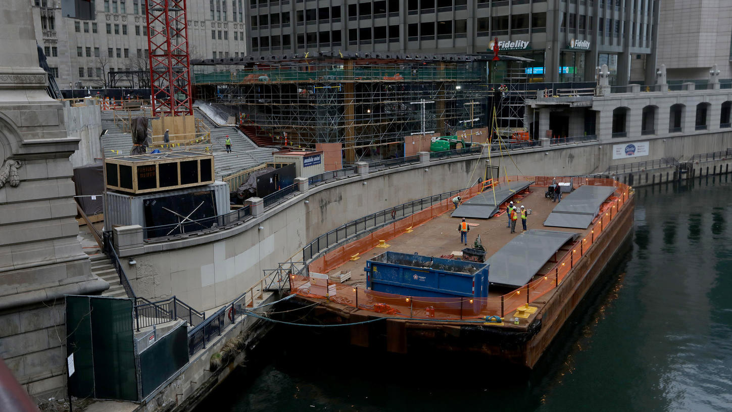 Obras de la Apple Store Chicago River