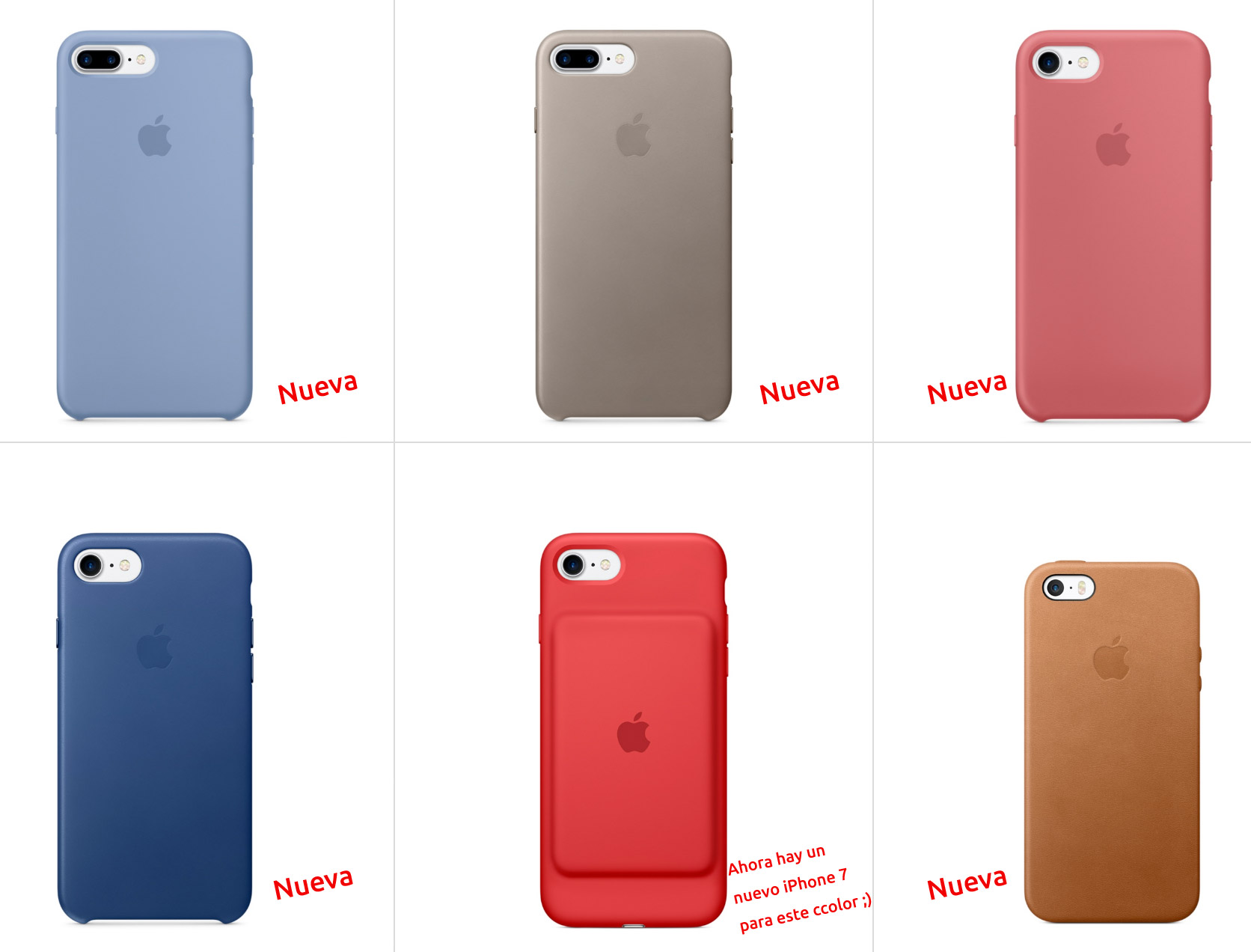 Nuevas fundas de colores para el iPhone 7 / 7 Plus