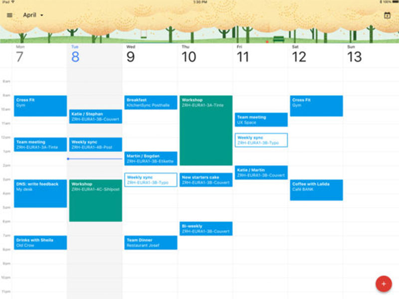 Google Calendar para iPad