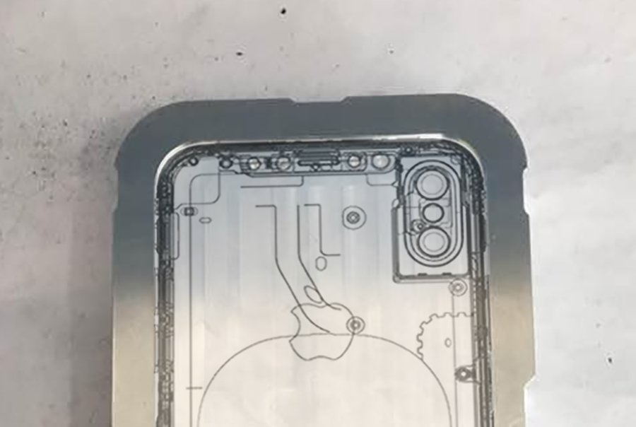 Supuesto molde de fabricación de la carcasa del iPhone 8